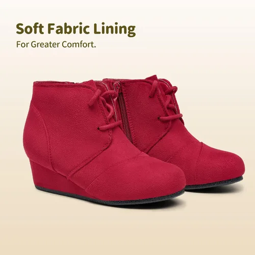 Miniatura 4 de DREAM PAIRS - Botines de tacón bajo para niñas pequeñas y grandes