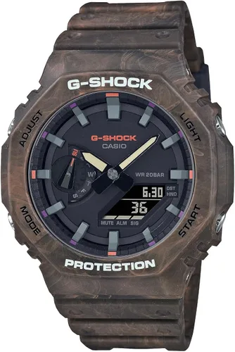 Casio G-Shock - Reloj de cuarzo para mujer con correa de plástico color marrón 23 modelo GA-2100FR-5AER Marrón Correa