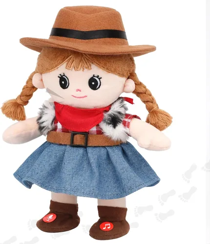 Miniatura 17 de Hopearl Muñeca negra que habla y canta, repite lo que dices, muñeca negra que camina, juguete animado interactivo, eléctrico, regalo de peluche