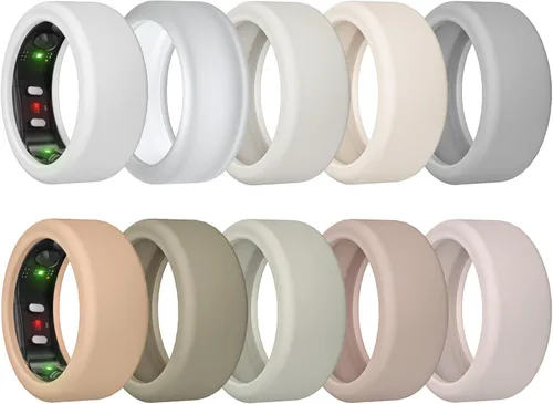 Miniatura 12 de Paquete de 10 fundas de anillo para RingConn Gen 3/Gen 2/Gen 1, protector de anillo de silicona elástica para RingConn Gen 2, accesorios