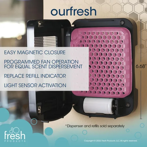 Miniatura 5 de Fresh Products ourfresh - 2 ambientadores de repuesto con aerosol medido con fragancia seca, uso de 30 días, espacios de tamaño mediano, activado
