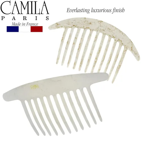 Miniatura 4 de Camila Paris CP2940 - Peines laterales franceses para el cabello, peines entrelazados de perlas blancas, peines de pelo con giro francés, pinzas