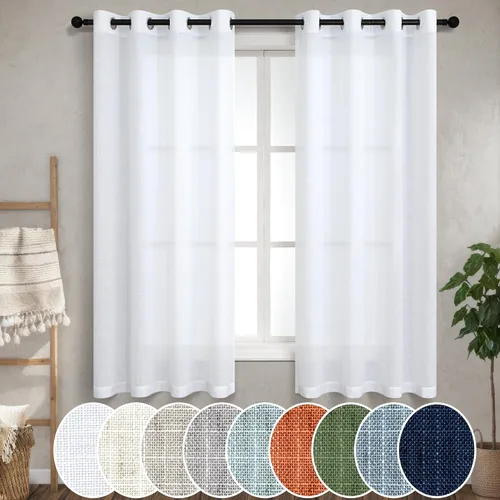 Miniatura 38 de Pitalk Cortinas de dormitorio azul oscuro de 72 pulgadas de largo con ojales, decoración náutica costera masculina, decoración náutica, Azul marino