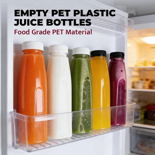 Miniatura 6 de Holotap Paquete de 54 botellas de plástico de 7 onzas con tapas, botellas vacías de plástico desechables para jugos de PET a granel para líquidos