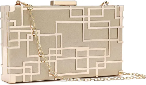 Miniatura 8 de CARIEDO Bolso Elegante de Noche para Mujer, Elegante Bolso de Mano de Terciopelo Exquisito, Bolso de Metal Hueco, para Promesa, Boda, Fiesta