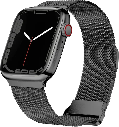 Correa magnética compatible con Apple Watch de 1.496 in 1.575 in 1.614 in 1.654 in 1.732 in 1.772 in 1.811 in 1.929 in, correa milanesa de malla de