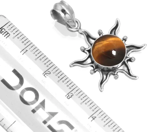 Miniatura 2 de Joyería auténtica de plata de ley 925 hecha a mano, collar con colgante bohemio redondo de piedras preciosas naturales de amatista, granate, ónix