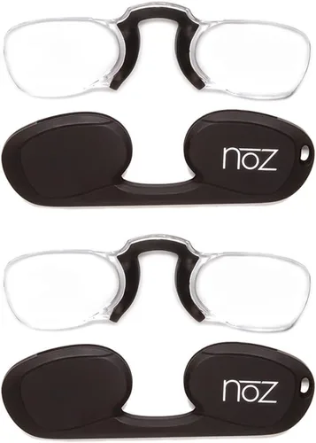 Calabria Noz - Llavero para lentes de lectura sin brazos para la nariz, estuche rígido, para hombres y mujeres, para lector de bolsillo, mini