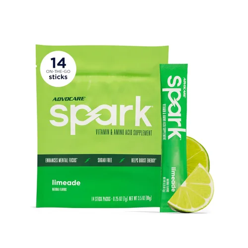 AdvoCare Spark - Mezcla de bebida energética - Suplemento de vitamina y aminoácido - Apoya la energía y el enfoque - Apoyo inmune portátil - Sin