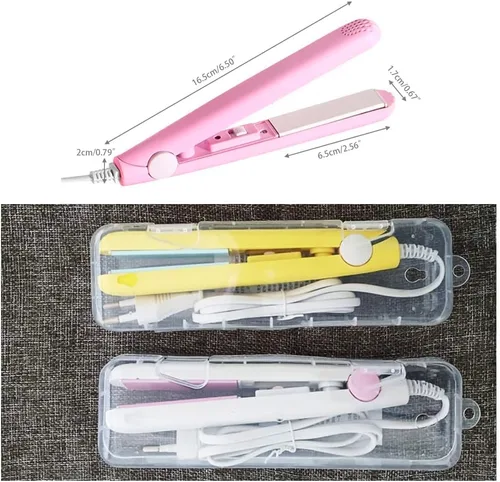 Miniatura 8 de Werdeny - Mini rizador de pelo de cerámica para cabello corto, mini rizador de cerámica 2 en 1 y alisador de pelo, mini rizador de pelo corto de 1/2