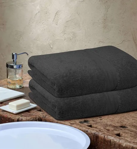 Miniatura 7 de Sábanas de baño de lujo 100% algodón - Paquete de 2 (35" x 70") Súper suaves, de secado rápido y altamente absorbentes para baño, hogar, spa y Gris