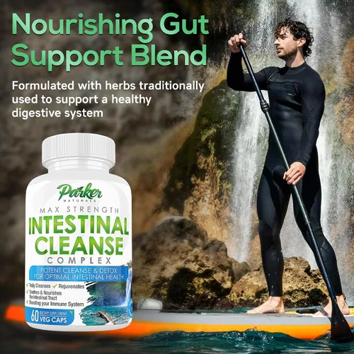 Miniatura 3 de Parker Naturals Limpieza intestinal para adultos – Suplementos de limpieza y desintoxicación intestinal extra fuerte con cáscara de nogal negro