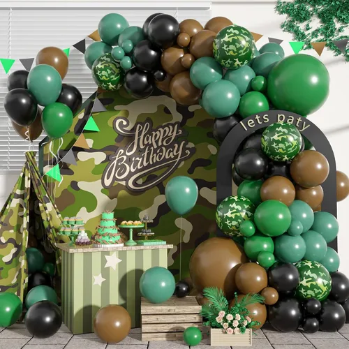 Miniatura 8 de Decoración del día del padre, arco de globos azul marino para el día del padre, kit de guirnalda de globos azules y dorados con corbata para barba