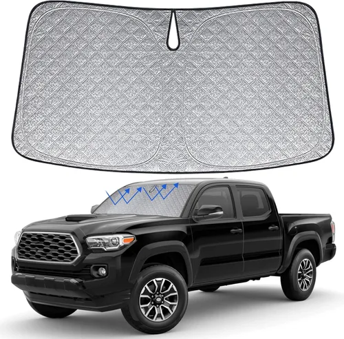 Miniatura 15 de Parasol de 6 capas para parabrisas de Honda Element 2003-2011, parasol plegable para automóvil con bolsa de almacenamiento, reflectante del calor