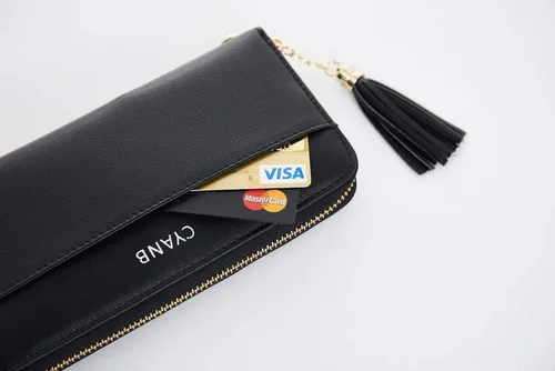 Miniatura 2 de Cyanb, carteras para mujeres, doblada, para muñeca, damas bolso largo con correa.
