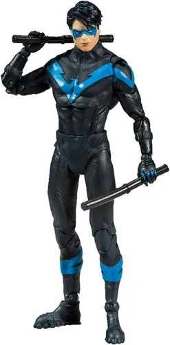 McFarlane Toys DC Multiverse Nightwing: Figura de acción mejor que Batman con batimóvil para construir del Renacimiento (Pieza 2)