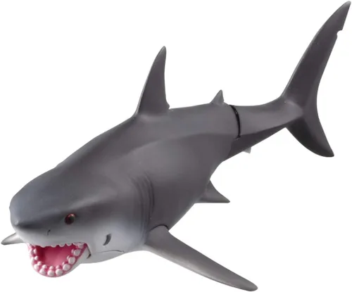Miniatura 2 de Takara Tomy Ania AS-07 Gran tiburón blanco (versión flotante) Juguete de dinosaurio animal para edades de 3 años en adelante