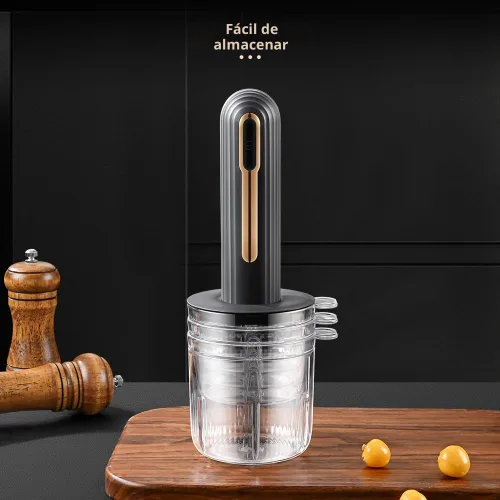Miniatura 2 de Mini procesador eléctrico de alimentos, procesador de alimentos portátil USB de 4 tazas, picador de ajo, para cortar en cubitos, picar y hacer puré