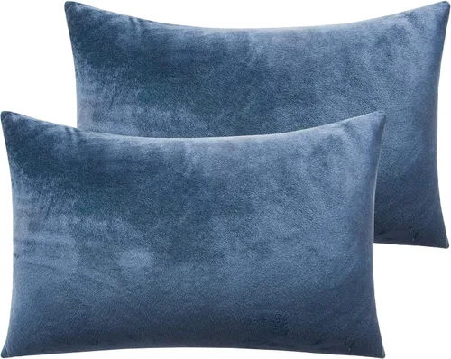 Miniatura 67 de NTBAY - Fundas de almohada de terciopelo con cierre para niños pequeños, 2 unidades, acogedoras, de lujo, de franela y felpa, para viajes, 33 x 46
