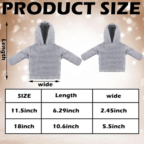 Miniatura 3 de Bencailor 4 piezas de ropa de muñeca, suéter de invierno, sudadera con capucha, accesorios de ropa con capucha