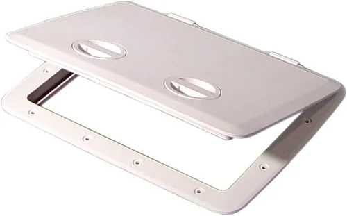 Miniatura 6 de Tempress - 1115 - Escotilla de leva sin cerradura, color blanco. Gris