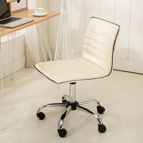 Miniatura 6 de Roundhill Furniture Fremo Chromel - Silla de oficina ajustable con elevación de aire, color beige