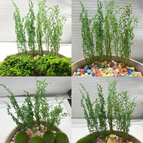 Miniatura 3 de Cayway Arbustos en miniatura Modelo Arbustos largos Grupos de vegetación Grupos de hierba estática para bricolaje Modelo Tren Paisaje Ferrocarril