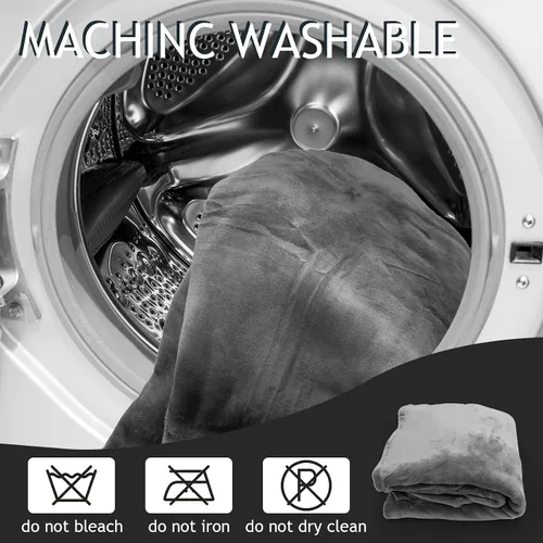 Miniatura 7 de Markdang Manta con capucha de 45 pulgadas, de gran tamaño, de forro polar gigante, cómoda manta Sherpa para hombres y mujeres, Gris-oscuro