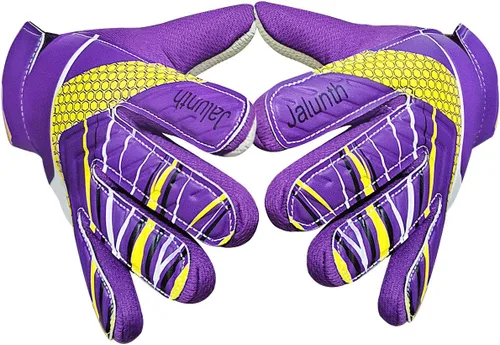 Miniatura 15 de Jalunth Guantes de Portero de Fútbol para Niños y Jóvenes, Guantes de Guardameta Jugador de Campo para Niños y Niñas, Palma de Látex Antideslizante