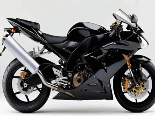 Miniatura 2 de Carenado negro brillante apto para Kawasaki Ninja 2004 2005 ZX10R ZX-10R nuevo molde de inyección ABS plásticos cuerpo kit cuerpo trabajo 04 05
