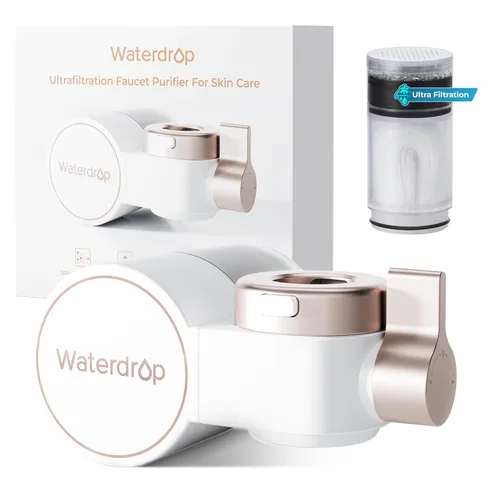Waterdrop BFT1 Skincare - Filtro de agua para grifo de fregadero, 0.000 in, reduce el 99.9% de cloro, enrojecimiento de la piel y control de