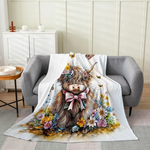 Miniatura 22 de Erosebridal American Flag Throw Blanket 40x50 Inch Sofa Bed Couch Decor,Rustic Deer Hunting Fleece Blanket for Kids Boys Girls,Farmhouse Cabin Bed