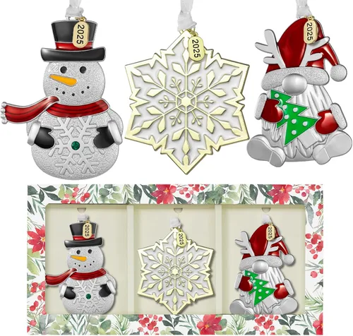 Laraine Adornos para árbol de Navidad – Colgante decorativo colgante de árbol de coche, regalo de vacaciones, decoración del hogar (juego de 3