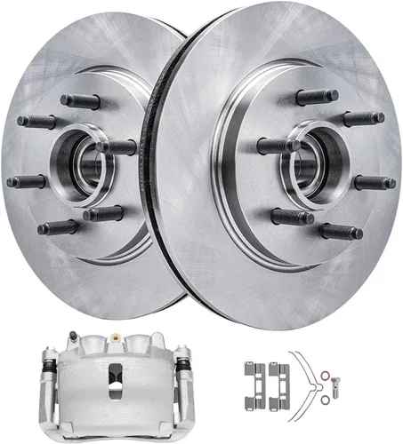 Miniatura 21 de Detroit Axle - Kit de freno delantero para Dodge Ram 1500 2009-2018 Durango Chrysler Aspen 2009-2018 Rotores de freno de disco Pinza con soporte