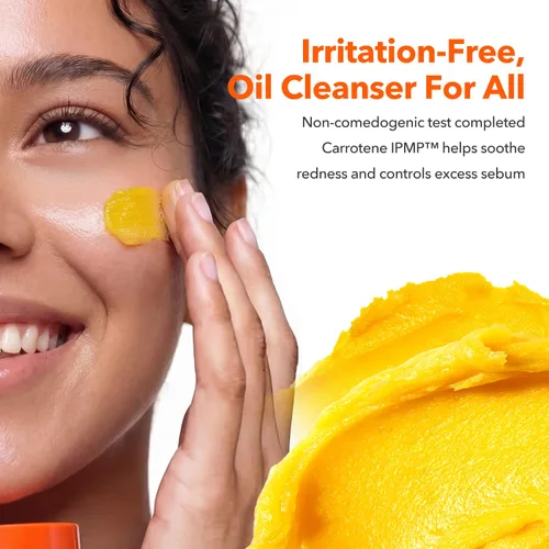 Miniatura 5 de APRILSKIN Carrotene IPMP Hydromelt Bálsamo de Aceite Desmaquillante de Doble Limpieza Tamaño Mini Vegano Removedor de Puntos Negros Limpiador
