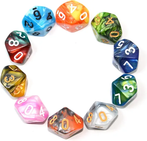 Miniatura 5 de SmartDealsPro Paquete de 10 dados poliédricos multicolor D4 D6 D8 D10 D12 para juegos de mesa Dungeons and Dragons DND RPG MTG