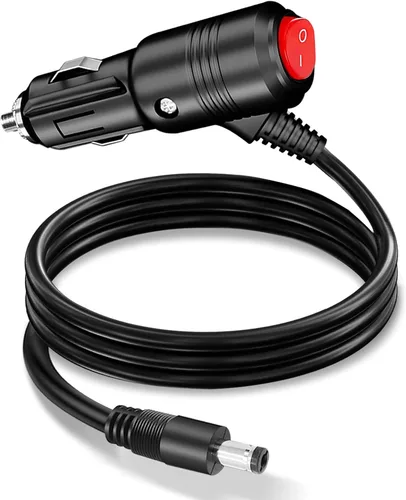 Enchufe de encendedor de cigarrillos de 12 V con encendido y apagado, conector adaptador de enchufe macho resistente de 12 voltios de 15 A, 6 pies
