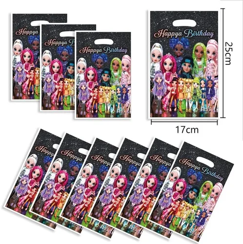 Miniatura 2 de ELODEK 30 bolsas de regalo para fiesta de cumpleaños de arco iris, bolsas de dulces, bolsas de golosinas, suministros de fiesta de cumpleaños