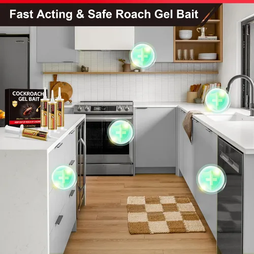 Miniatura 4 de Cebo de gel de cucarachas - Infestación de cucarachas en interiores, gel asesino de infestación de cucarachas de acción rápida