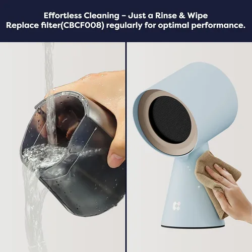Miniatura 5 de CIARRA Campana extractora portátil, campana extractora de escritorio con ventilador de escape de 2 velocidades, filtro de aluminio desmontable, taza