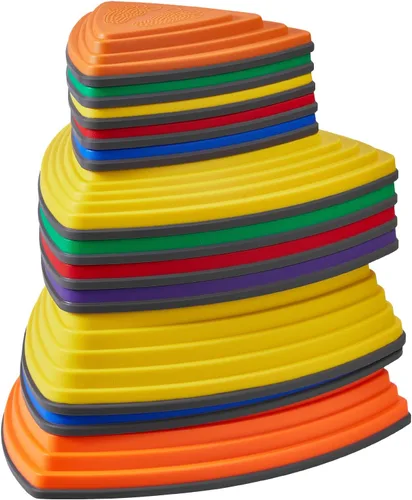Miniatura 9 de VEVOR Piedras de equilibrio para niños, 12 unidades, hasta 220 libras, antideslizantes para niños pequeños, juego de coordinación de carrera