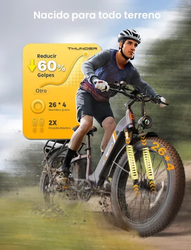 Miniatura 6 de Jasion Bicicleta eléctrica Thunder/PRO/ST, 2000 W/1800 W Peak Ebikes para adultos, neumático de grasa de 26 pulgadas, mejor bicicleta eléctrica