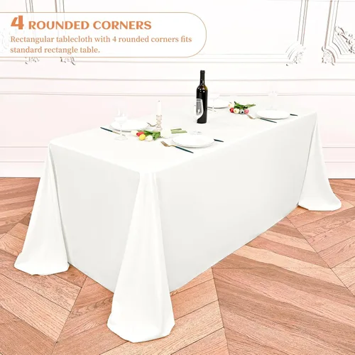 Miniatura 314 de Showgeous Paquete de 4 manteles redondos color rosa intenso de 120 pulgadas de poliéster para mesas redondas, manteles de tela decorativa lavable