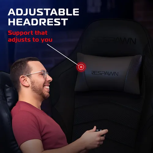 Miniatura 3 de RESPAWN 900 Silla Gamer Reclinable para Consola con Reposapiés y Soporte Lumbar - Silla Gamer Ergonómica Cómoda con Reposacabezas, Sin Ruedas
