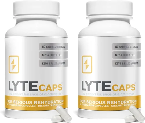Miniatura 8 de Lytecaps, equilibrio perfecto de electrolitos para Grave rehidratación, 30 Porciones, 60 Cápsulas vegetarianas (con Magnesio, potasio, zinc), 1
