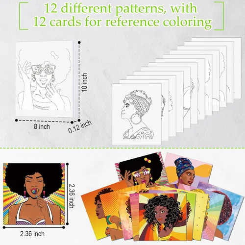 Miniatura 3 de Ctosree 12 juegos de lienzo predibujado para pintar adultos, kit de sorbo y pintura, lienzo preimpreso a granel para Pascua, Día de la Madre