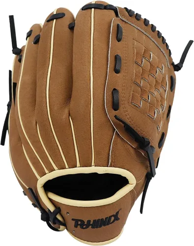 Miniatura 3 de PHINIX Guantes de béisbol juveniles de piel de cerdo múltiples estilos de 11 a 12 pulgadas Marrón claro