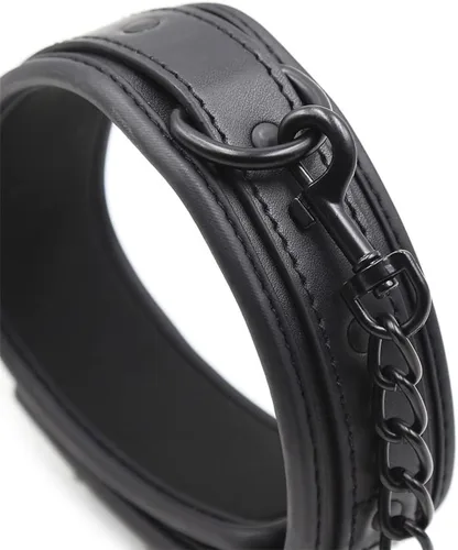 Miniatura 6 de Collar punk de cuero para cuello con correa de cadena, accesorio de gargantillas de escenario para cosplay, Cuero, Sin gemas.