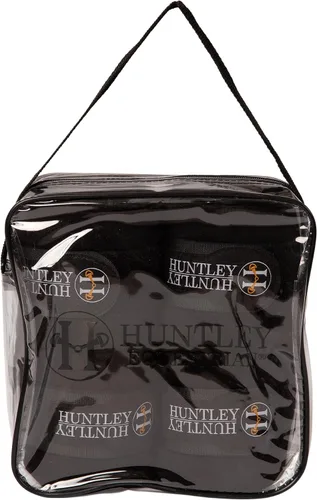 Miniatura 3 de Huntley Equestrian Envolturas de polo para caballos: vendaje protector de soporte de pierna para entrenamiento, ejercicio, participación - 4 Negro