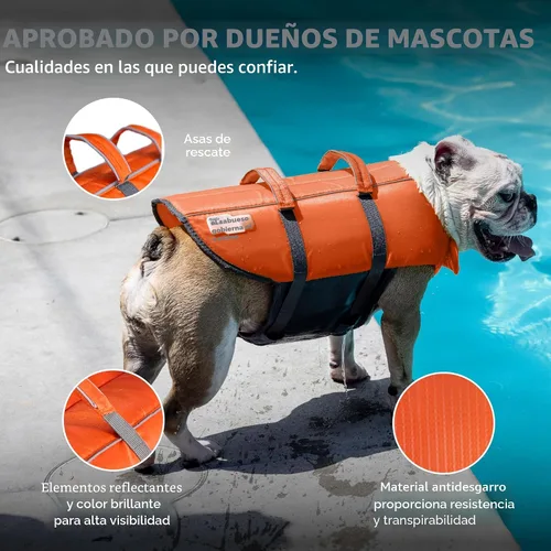Miniatura 5 de Chaleco salvavidas para perro Outward Hound Granby Splash, chaleco salvavidas para perro de alta flotabilidad para natación, navegación y seguridad
